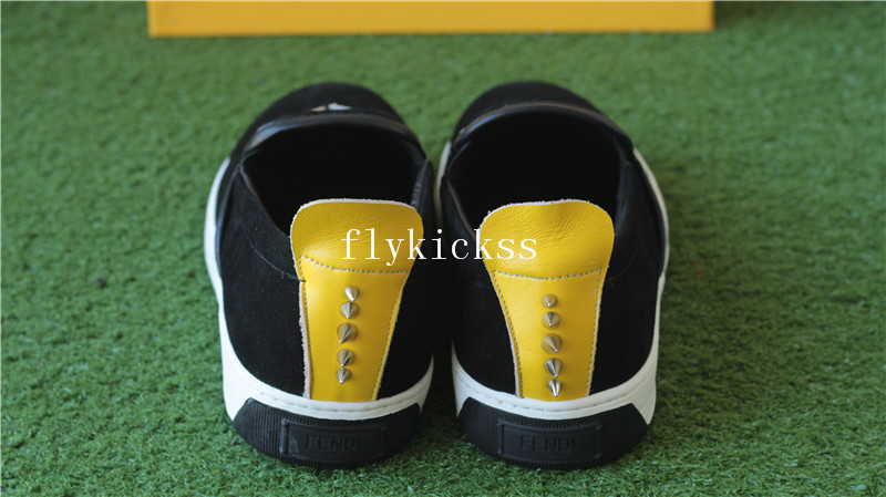 Fendi Spikes Sneaker Low Black Yellow Eye